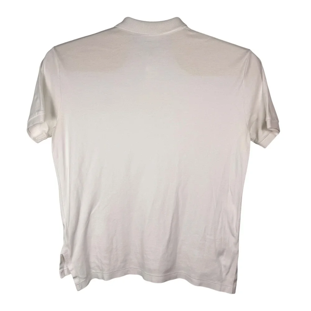 Polo Ralph Lauren Polo Shirt Men Large White Classic Soft Cotton Glf Preppy Pony